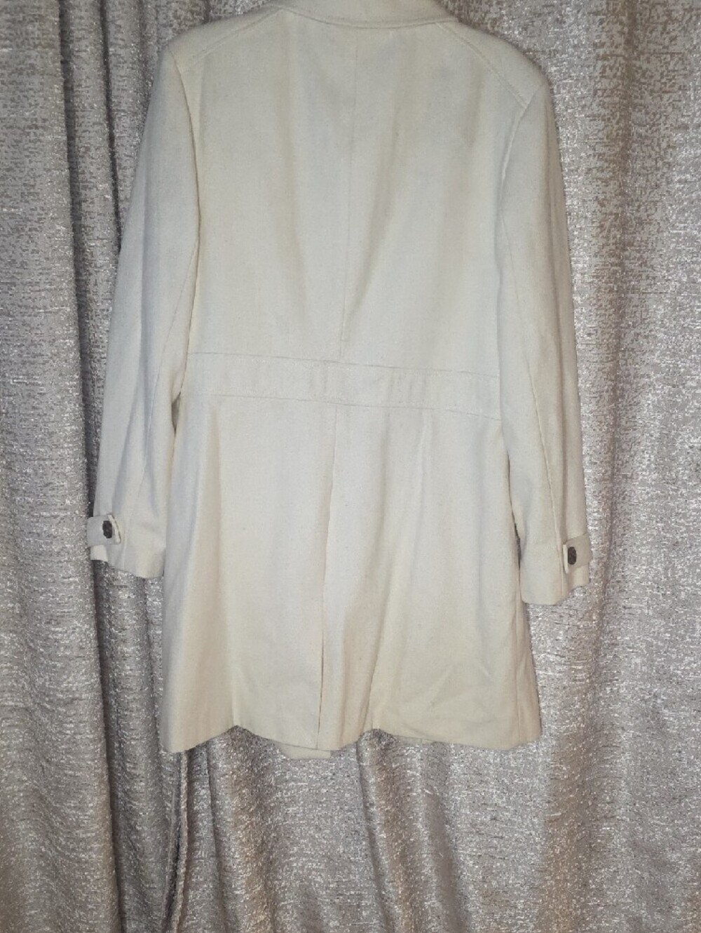 Old Navy Cream Single-Breasted Women's Pea Coat Size L - Picture 4 of 9